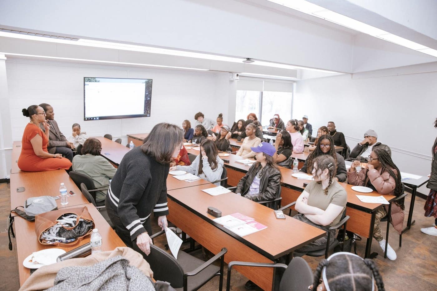 Students participate in a small-group workshop during the Youth Empowerment Summit.
